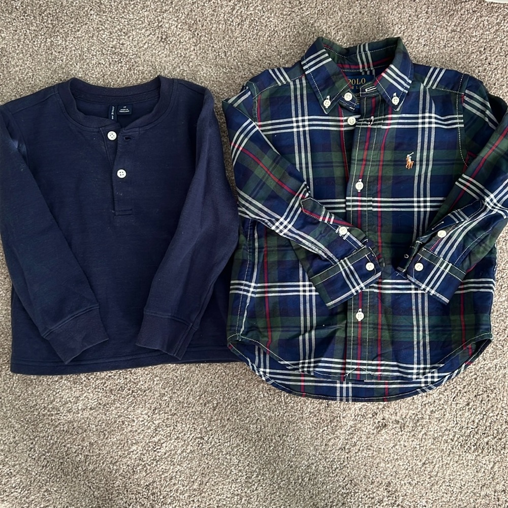 Two boys long sleeve Janie and Jack and Polo